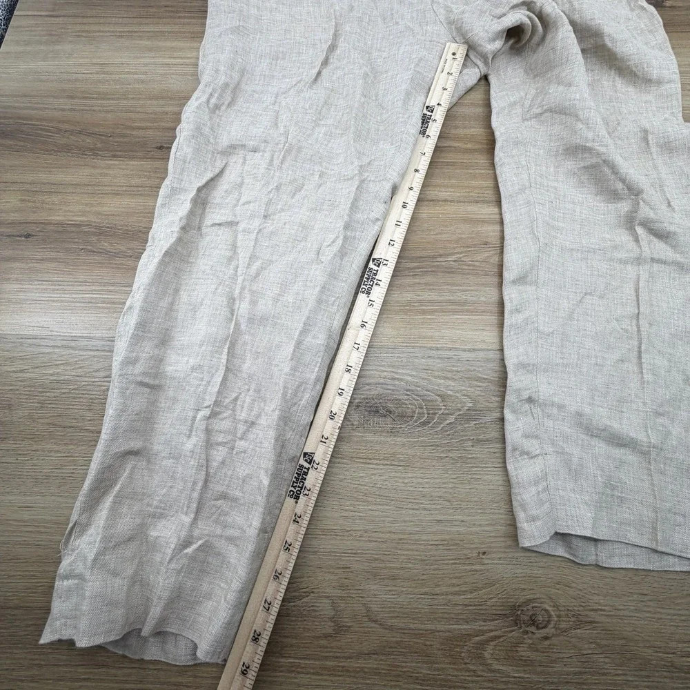 Murano Baird McNutt Linen Pants Mens 44x30 Light Tan 100% Linen Zac Fit